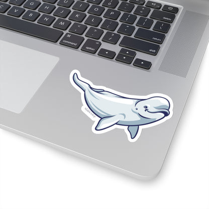 Beluga Whale Stickers, White Whale Marine Laptop Vinyl Cute Waterproof Waterbottle Tumbler Car Bumper Aesthetic Label Wall Phone Mural Decal Starcove Fashion
