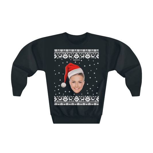 Custom Photo Kids Christmas Sweater, Xmas Sweatshirt, Santa Hat Ugly Holiday Family Party Winter Eco Friendly Boys Girls Gift Starcove Fashion