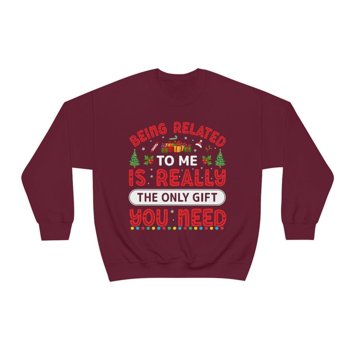 Funny Ugly Holiday Sweater, Related to Me Christmas Xmas Print Women Men Vintage Funny Party Winter Plus Size Sweatshirt Gift Starcove Fashion