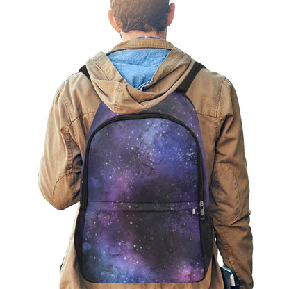 Galaxy Backpack, Purple Stars Space Nightsky Men Women Kids Gift Him Her School College Waterproof Side Mesh Pockets Aesthetic Bag Starcove Fashion