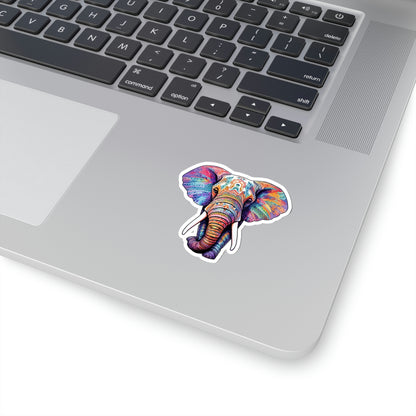 Indian Elephant Sticker, Animal Ornate Art Laptop Decal Vinyl Cute Waterbottle Tumbler Car Waterproof Bumper Aesthetic Die Cut Wall Clear Starcove Fashion