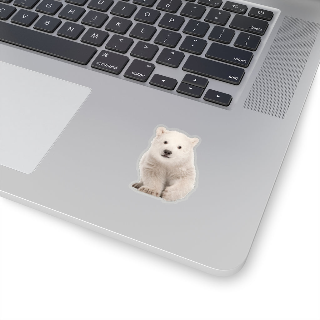 Polar Bear Cub Sticker, Animal Kawaii Laptop Decal Vinyl Cute Waterbottle Tumbler Car Waterproof Aesthetic Die Cut Wall Mural Starcove Fashion