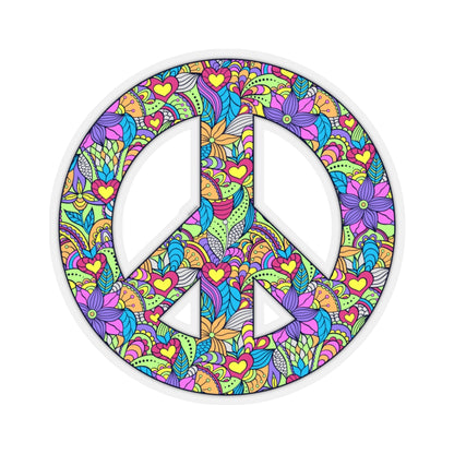 Peace Sign Sticker, Colorful Symbol Pacific Artwork Laptop Decal Vinyl Cute Waterbottle Tumbler Car Bumper Aesthetic Die Cut Wall Mural Starcove Fashion