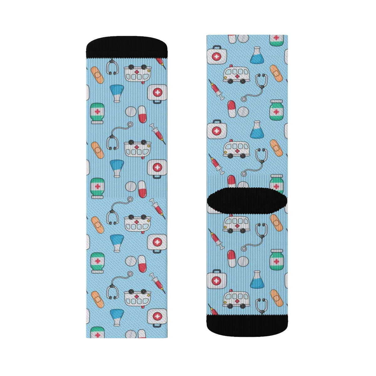 Medical Print Socks, 3D Sublimation Socks Doctor Nurse Pharmacy pattern Women Men Cool Funky Crazy Casual Cute Unique Gift Starcove Fashion