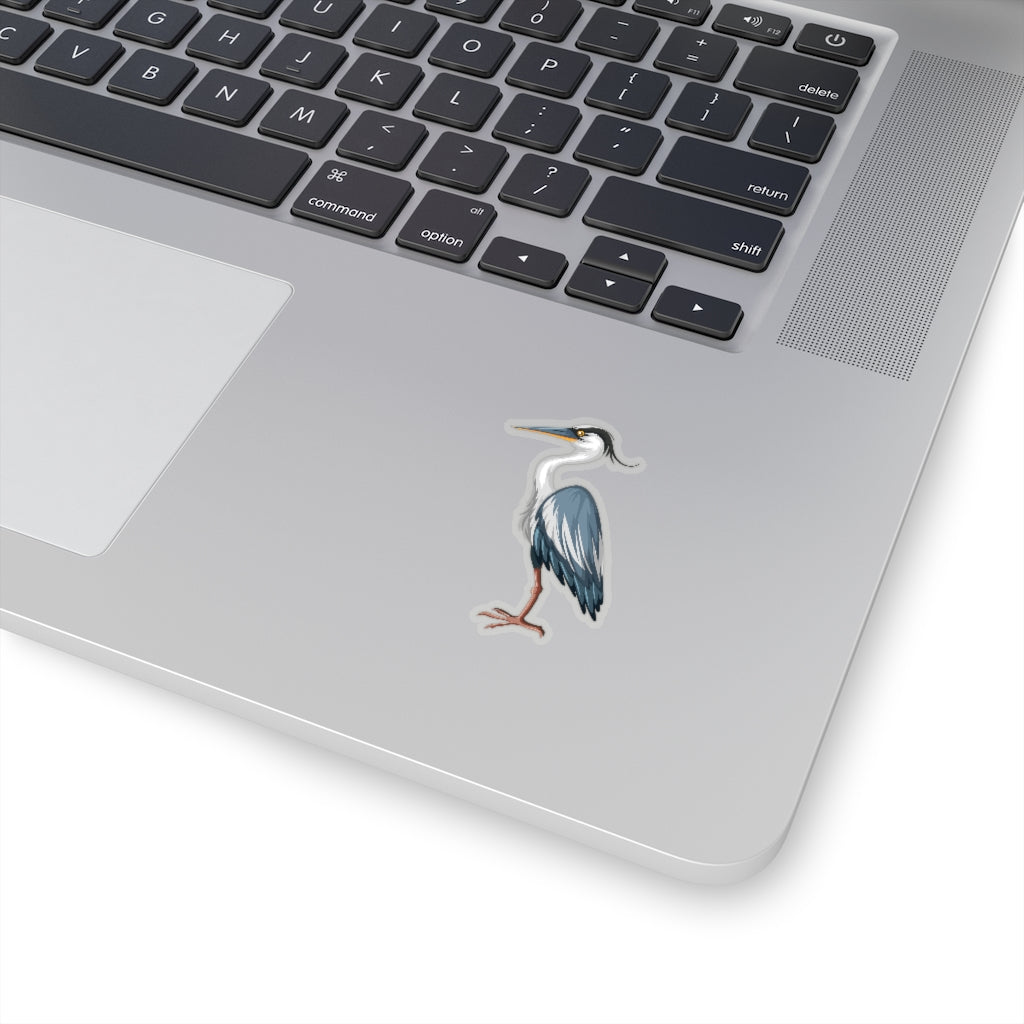 Blue Heron Sticker, Bird Animal Laptop Decal Vinyl Cute Waterbottle Tumbler Car Waterproof Bumper Aesthetic Wall Mural Starcove Fashion