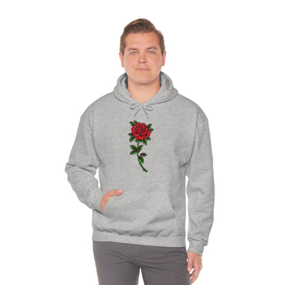 Red Rose Hoodie, Flowers Floral Pullover Men Women Adult Aesthetic Graphic Cotton Punk Goth Hooded Sweatshirt with Pockets Starcove Fashion