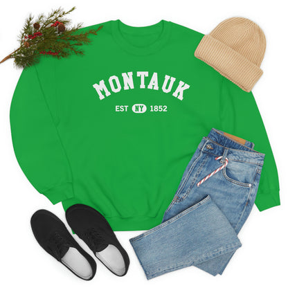 Montauk Sweatshirt, New York NY Beach Graphic Crewneck Fleece Cotton Sweater Jumper Pullover Men Women Aesthetic Designer Top