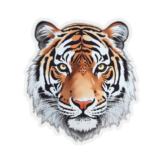 Tiger Sticker, Animal Big Cat Head Art Laptop Decal Vinyl Cute Waterbottle Tumbler Car Waterproof Bumper Aesthetic Wall Clear Starcove Fashion