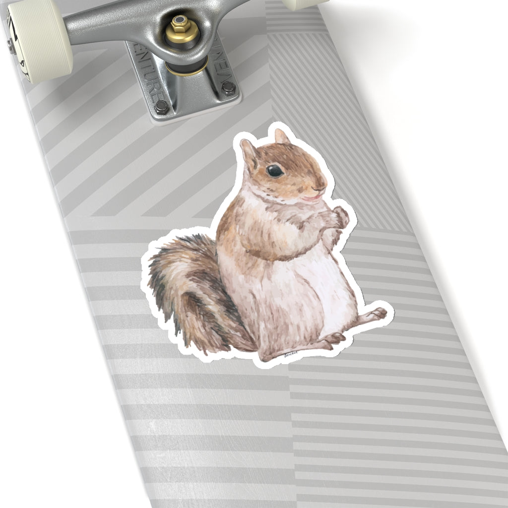 Squirrel Sticker, Animal Watercolor Laptop Decal Vinyl Cute Waterbottle Tumbler Car Waterproof Bumper Aesthetic Die Cut Wall Mural Starcove Fashion