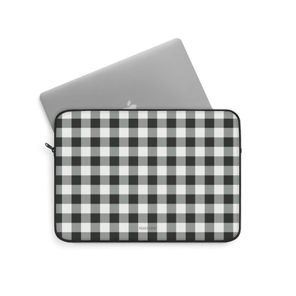 Buffalo Plaid Laptop Sleeve Case, Black and White Checkered Check Square Computer 13 15 inch Bag Starcove Fashion