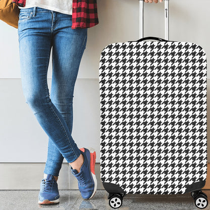 Houndstooth Luggage Cover, Black White Suitcase Bag Protector Washable Wrap Travel Small Large Aesthetic Gift Starcove Fashion