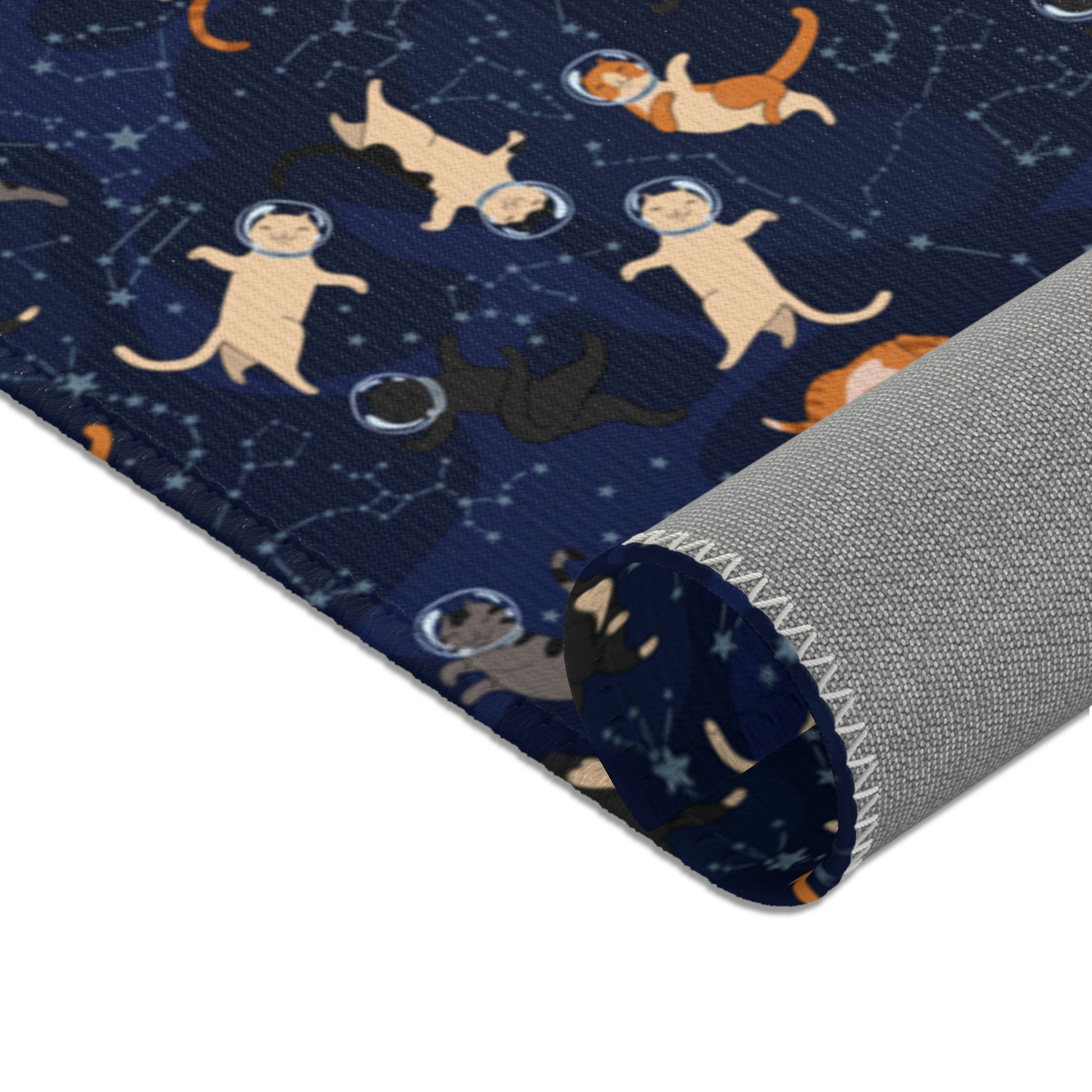 Galaxy Cats in Space Area Rug Carpet, Constellation Home Floor Decor 2x3 4x6 3x5 Designer Kids Nursery Room Decorative Bedroom Mat Starcove Fashion