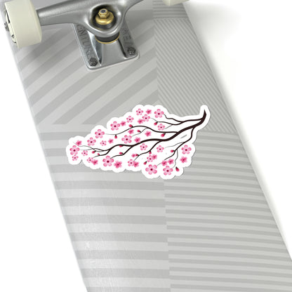 Cherry Blossom Sticker, Pink Sakura Flowers Laptop Decal Vinyl Cute Waterbottle Tumbler Car Waterproof Aesthetic Die Cut Wall Mural Starcove Fashion
