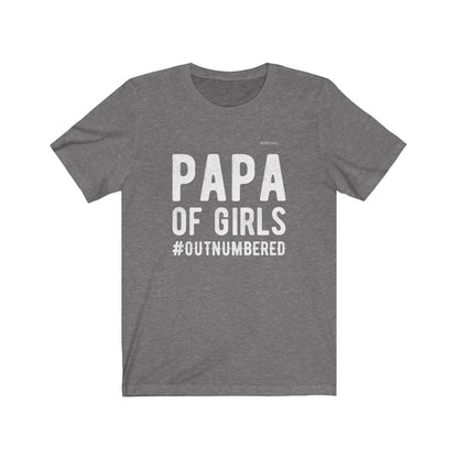Papa of Girls Outnumbered Shirt, Men Funny Dad Daddy Grandpa Quote Jokes Birthday Husband Fathers Day Gift from Daughter Starcove Fashion