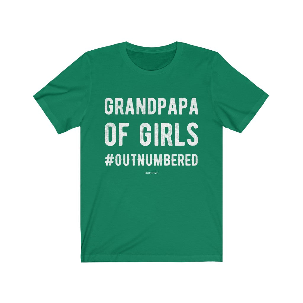 Grandpapa of Girls Outnumbered Shirt, Men Funny Dad Daddy Grandpa Quote Jokes Birthday Husband Fathers Day Gift Daughter Starcove Fashion