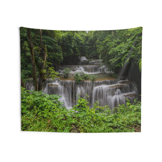 Waterfall Tapestry, Forrest Jungle Thailand Nature Landscape Indoor Wall Art Hanging Tapestries Large Small Decor Home Dorm Room Gift Starcove Fashion