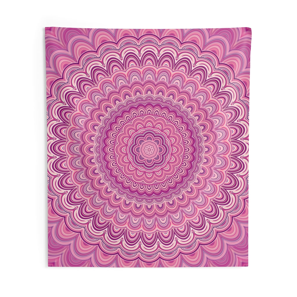 Pink Mandala Tapestry, Vertical Hippie Indian Ethnic Indoor Wall Art Hanging Tapestries Large Small Decor Home Dorm Room Gift Starcove Fashion