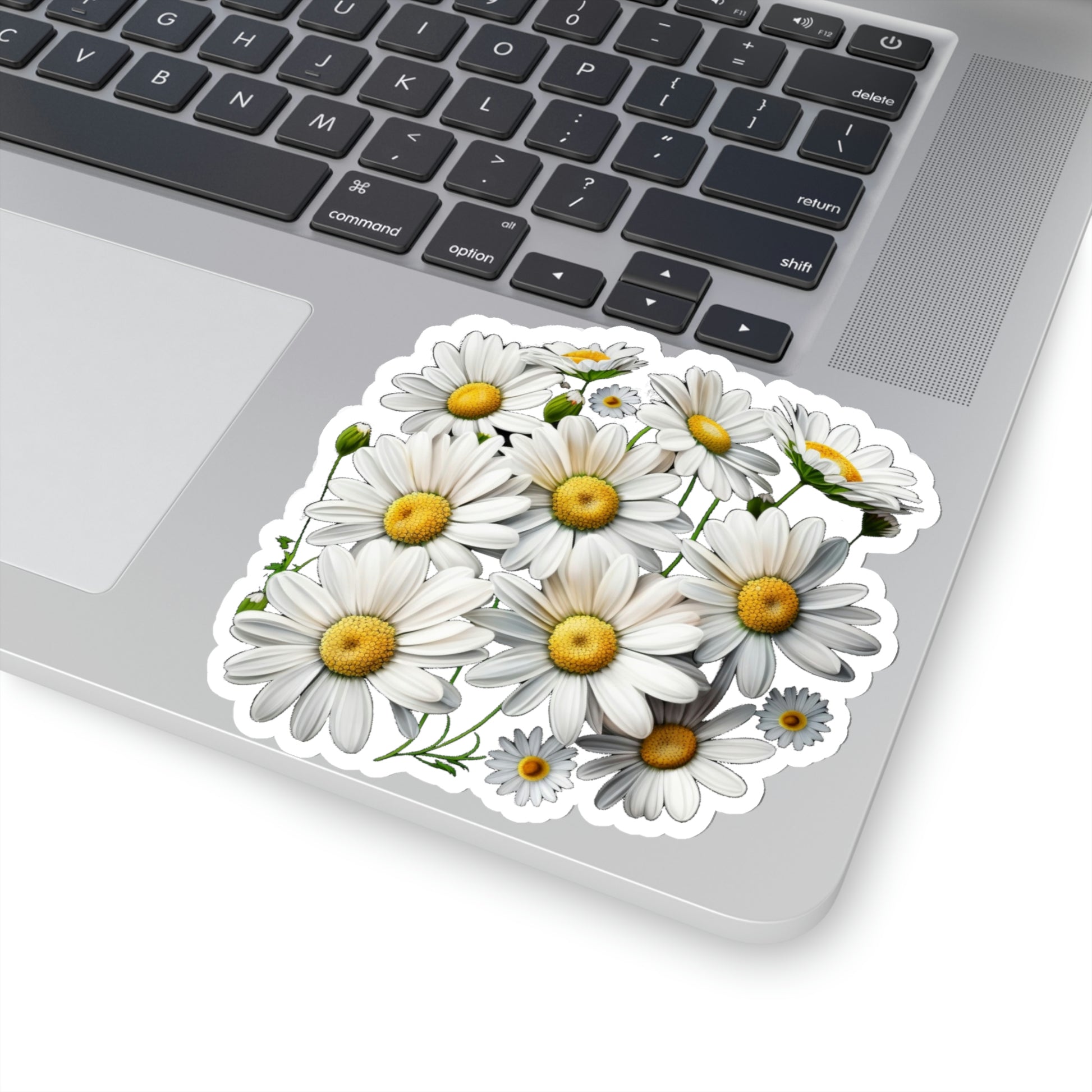 Daisies Sticker Decal, White Flower Daisy Car Laptop Decal Vinyl Cute Waterbottle Tumbler Bumper Aesthetic Window Wall Clear Starcove Fashion