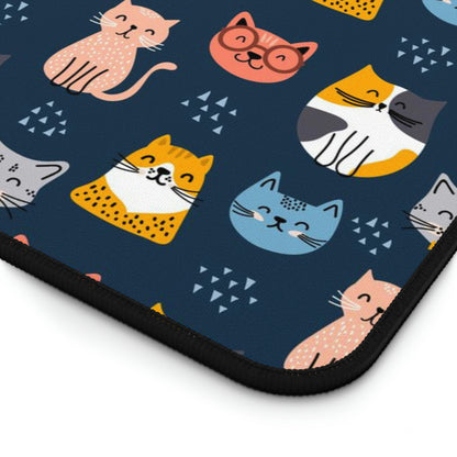 Cat Desk Mat, Cute Kittens Art Large Small Wide Gaming Keyboard Mouse Unique Office Computer Laptop Pad Starcove Fashion