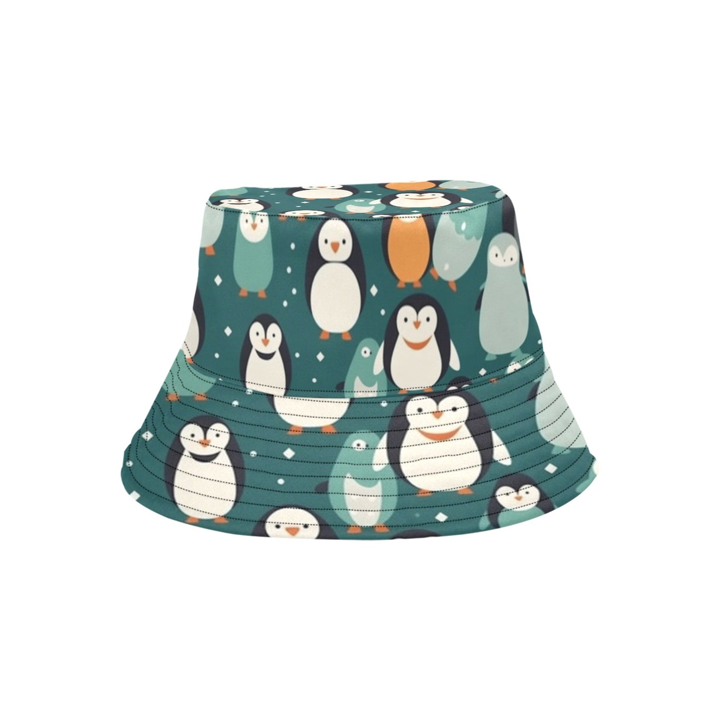 Penguin Bucket Hat, Retro Vintage Animal Summer Festival Cute Women Men Designer Beach Sun Shade Y2K Twill Starcove Fashion