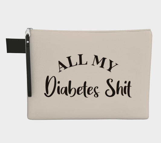 All my Diabetes Shit Premium Wristlet Bag, Funny Diabetic Travel Bag Pouch Personalized Gift Type 1 One Medical Emergency Supply Bag Starcove Fashion