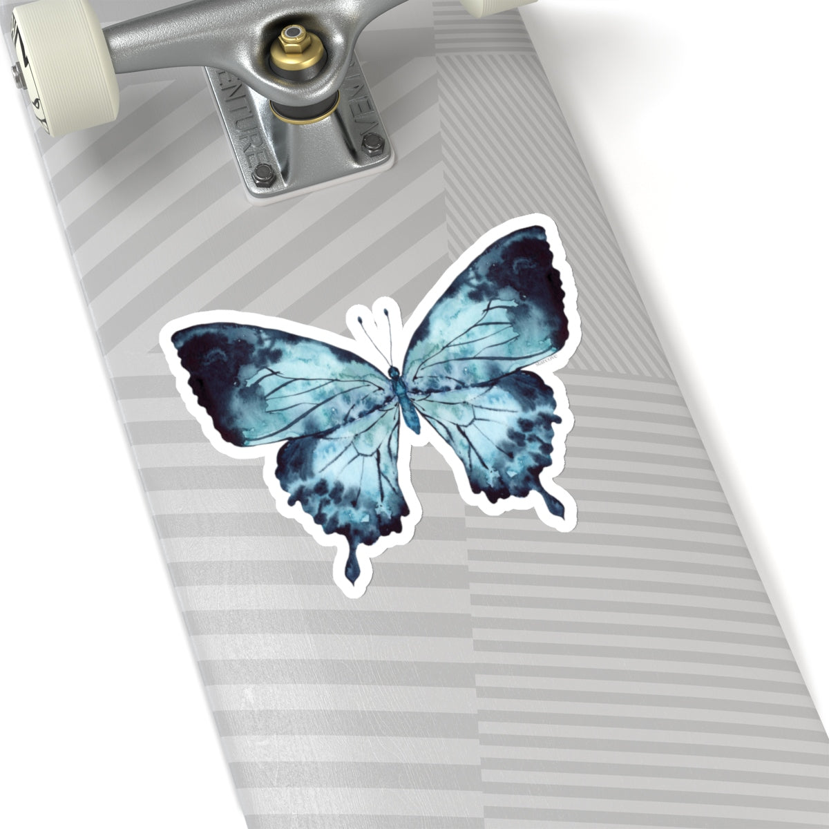 Blue Watercolor Butterfly Sticker, Art Die Cut Laptop Decal Vinyl Cute Waterbottle Tumbler Car Bumper Aesthetic Label Girl Wall Mural Starcove Fashion