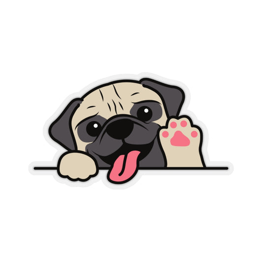 Pug Dog Paw Sticker, Laptop Decal Vinyl Cute Waterbottle Tumbler Car Waterproof Bumper Aesthetic Die Cut Wall Mural Starcove Fashion