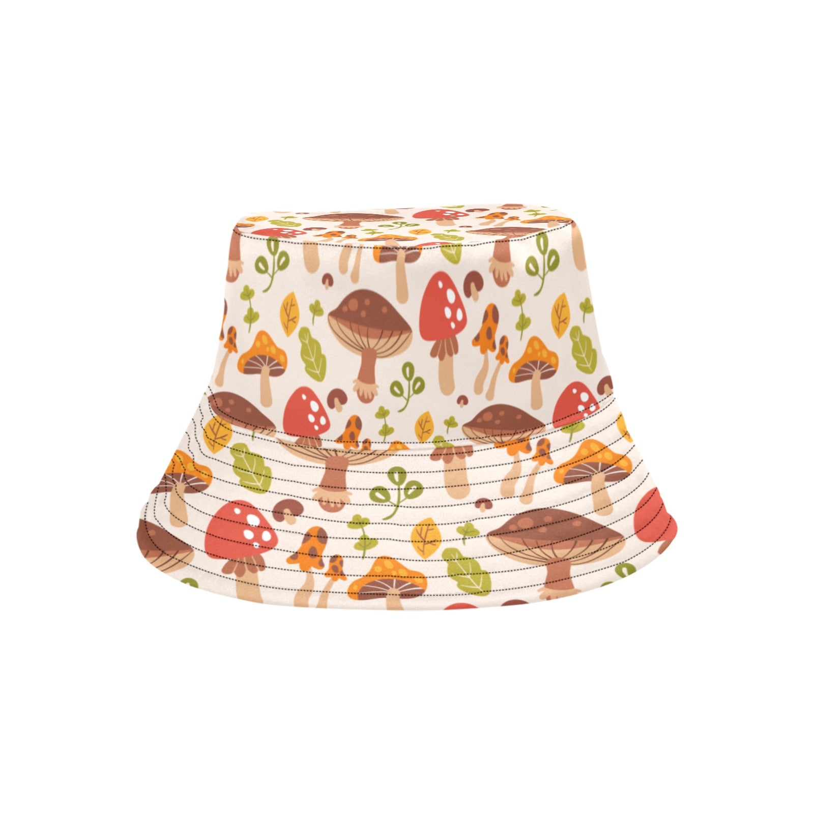 Mushroom Bucket Hat, Forest Retro Vintage Festival Cute Cottagecore Women Men Reversible Designer Beach Sun Shade Y2K Cotton Twill Starcove Fashion