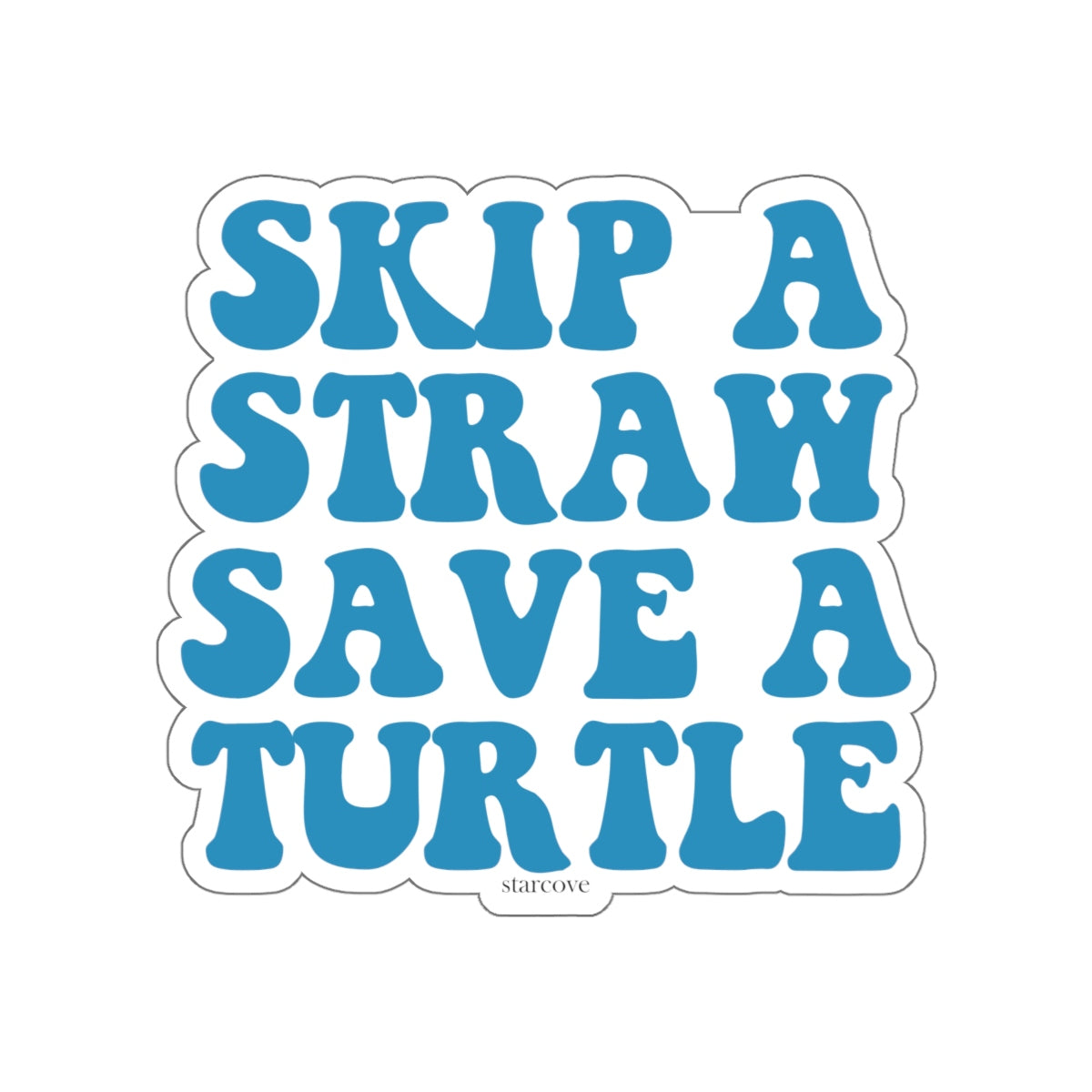 Skip A Straw Save A Turtle, Vsco Turtle Stickers Laptop Vinyl Waterproof Car Bumper Water bottle Wall Decal Starcove Fashion