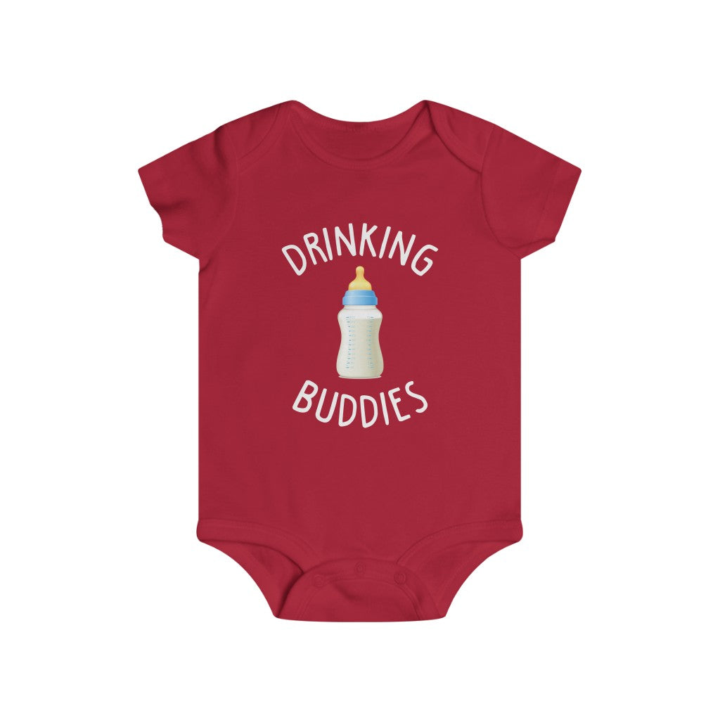 Drinking Buddies Milk and Beer Baby Infant Rip Snap Tee, BodySuit Family Matching Father Son Daughter Dad Papa New Born Boy Gift Starcove Fashion