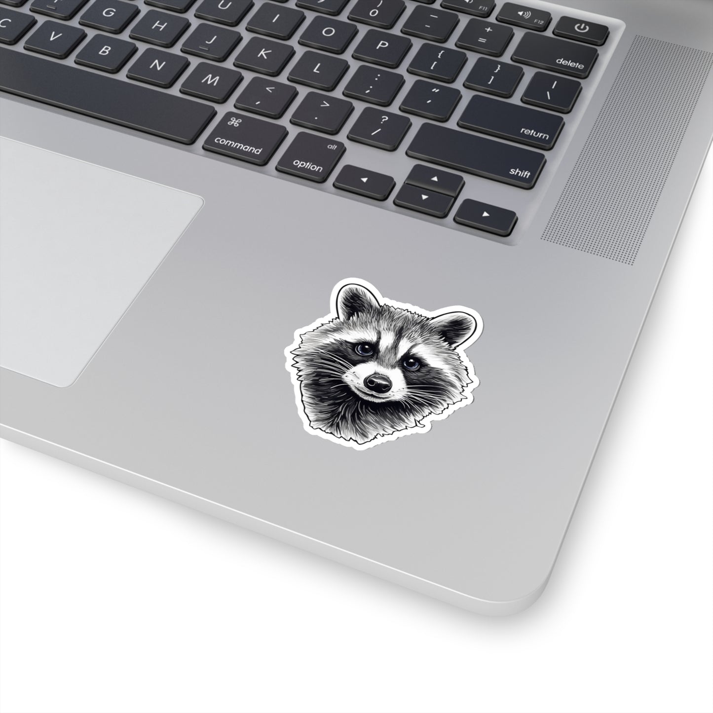 Raccoon Sticker, Animal Black White Art Laptop Decal Vinyl Cute Waterbottle Tumbler Car Waterproof Bumper Aesthetic Wall Clear Starcove Fashion