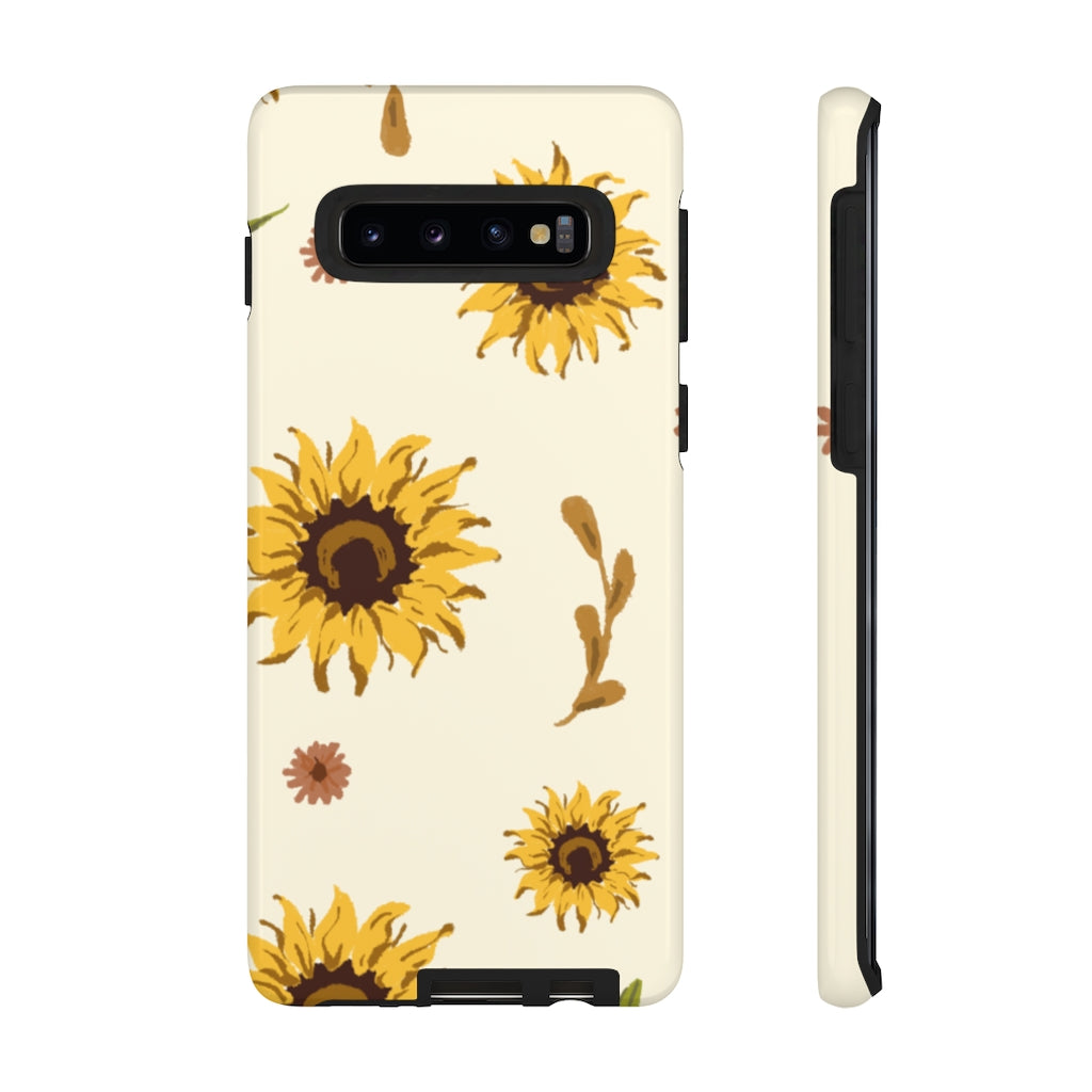 Sunflower Pattern Iphone 13 12 Pro Case, Floral Cute Aesthetic Tough Cases 11 8 Plus X XR XS Max Samsung Galaxy S20+ S10 Phone Cover Starcove Fashion