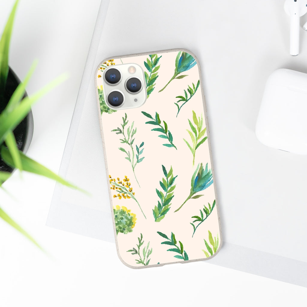 Leaves Pattern iPhone 13 12 Pro Case, Leaf Nature 11 Pro Vegan Biodegradable Plant Samsung Galaxy S20 Ultra Eco Friendly Compostable Starcove Fashion