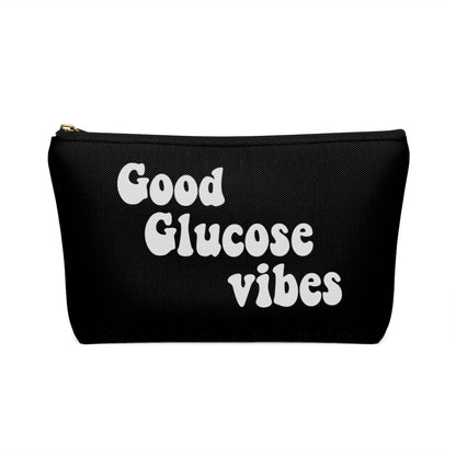 Good Glucose Vibes, Diabetes Supply Bag Diabetic Type 1 One, Type 2 Stuff Funny Awareness Travel Accessory Zipper Pouch w T-bottom Gift Starcove Fashion