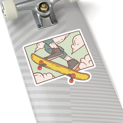 Skater Jump Sticker, skating Skateboard Laptop Decal Vinyl Cute Waterbottle Tumbler Car Waterproof Bumper Aesthetic Die Cut Wall Mural Starcove Fashion