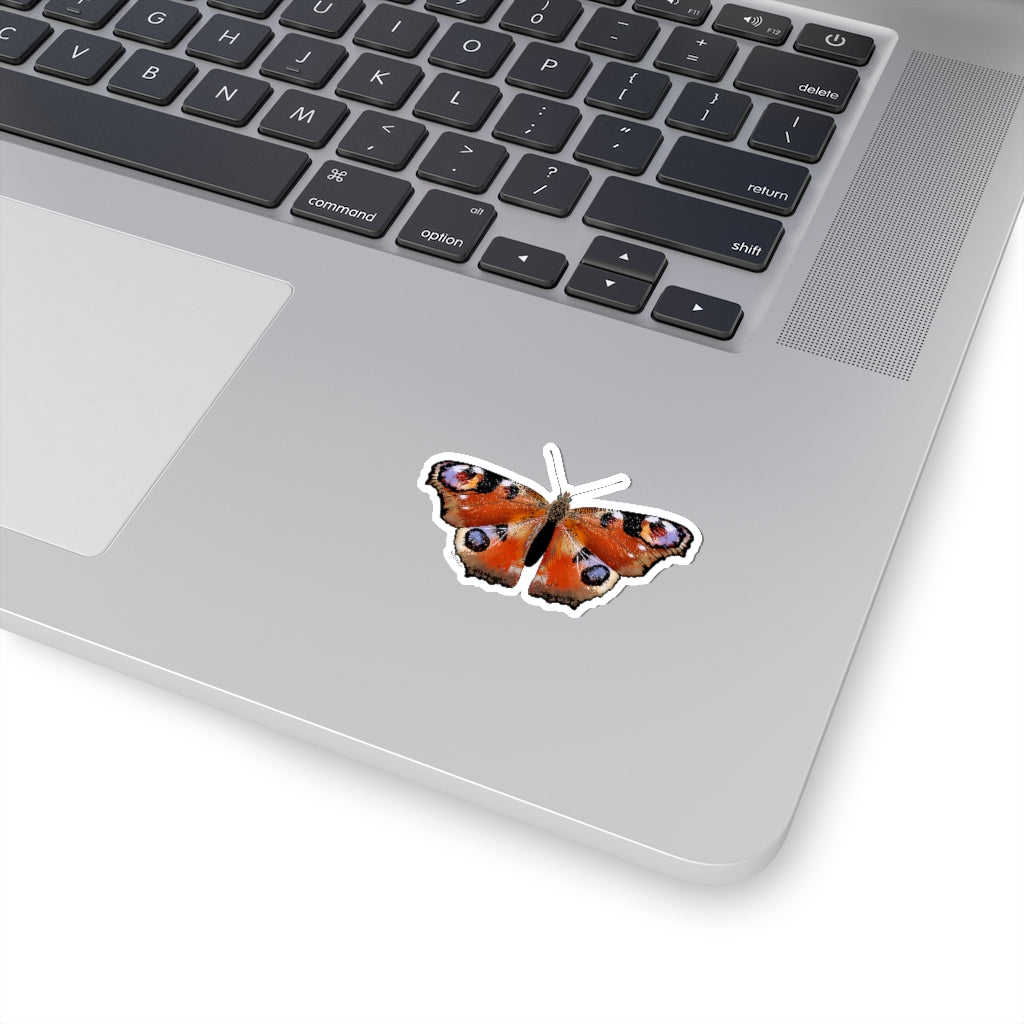 Colorful Butterfly Sticker, Orange Laptop Decal Vinyl Cute Waterbottle Tumbler Car Bumper Aesthetic Label Wall Mural Starcove Fashion