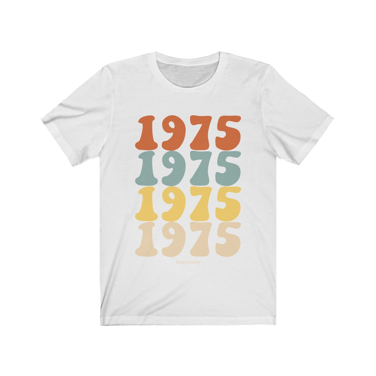 1975 shirt, 46th Birthday Party Turning 46 Years Old, 70s Retro Vintage gift Idea Women Men, Born Made in 1975 Funny Mom Dad Present TShirt Starcove Fashion