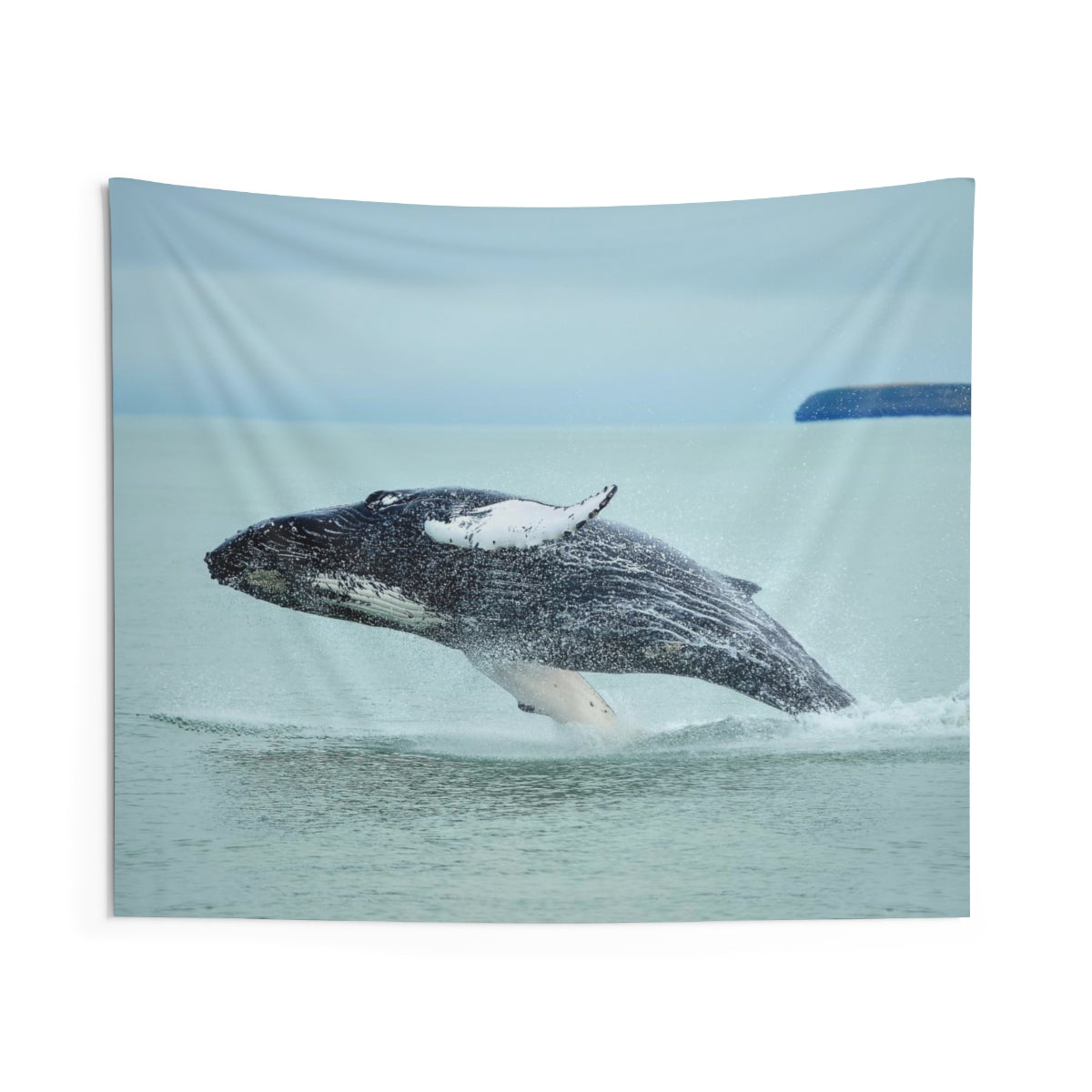 Humpback Whale Jump Tapestry, Ocean Sea Nautical Landscape Indoor Wall Art Hanging Tapestries Décor Home Dorm Gift Starcove Fashion