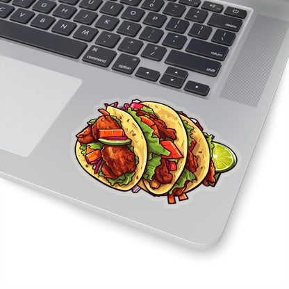 Taco Sticker, Carne Asada Mexican Food Art Laptop Decal Vinyl Cute Waterbottle Tumbler Car Waterproof Bumper Aesthetic Wall Clear Starcove Fashion