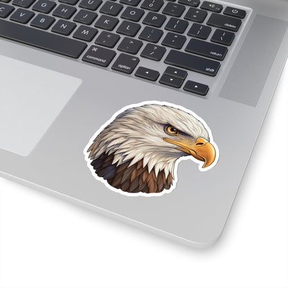 Bald Eagle Head Sticker, American Decal Car Wall Tumbler Window Bird Raptor Laptop Vinyl Waterbottle Bumper Aesthetic Die Cut Clear Starcove Fashion