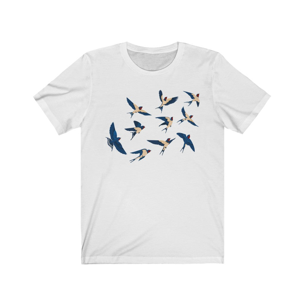Flying Birds Tshirt, Swallows Nature Shirt Animal Men Women Adult Aesthetic Graphic Crewneck Tee Top Starcove Fashion