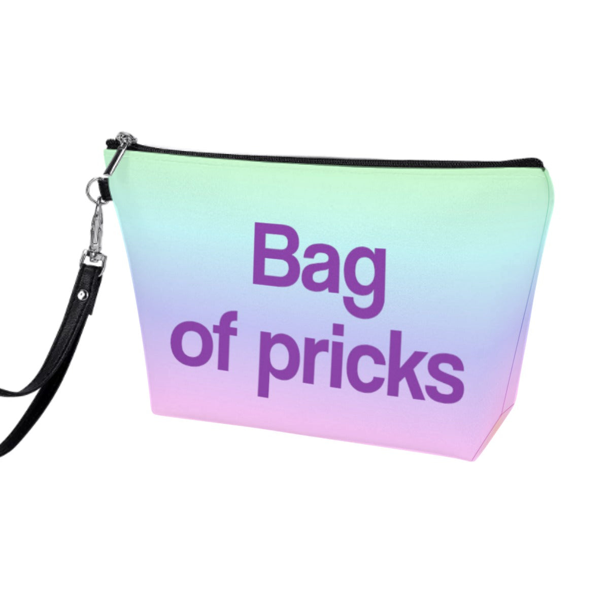 Bag Of Pricks Diabetes Travel Bag, Funny Ombre Tie Dye Zipper Wrist Strap Handle Diabetic Type One T1D Supply Carrying Case Starcove Fashion