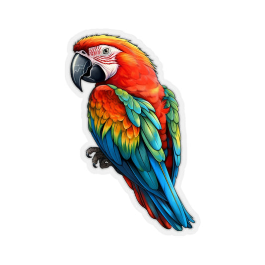 Parrot Sticker, Tropical Bird Laptop Decal Vinyl Cute Waterbottle Tumbler Car Waterproof Bumper Aesthetic Die Cut Wall Mural Starcove Fashion