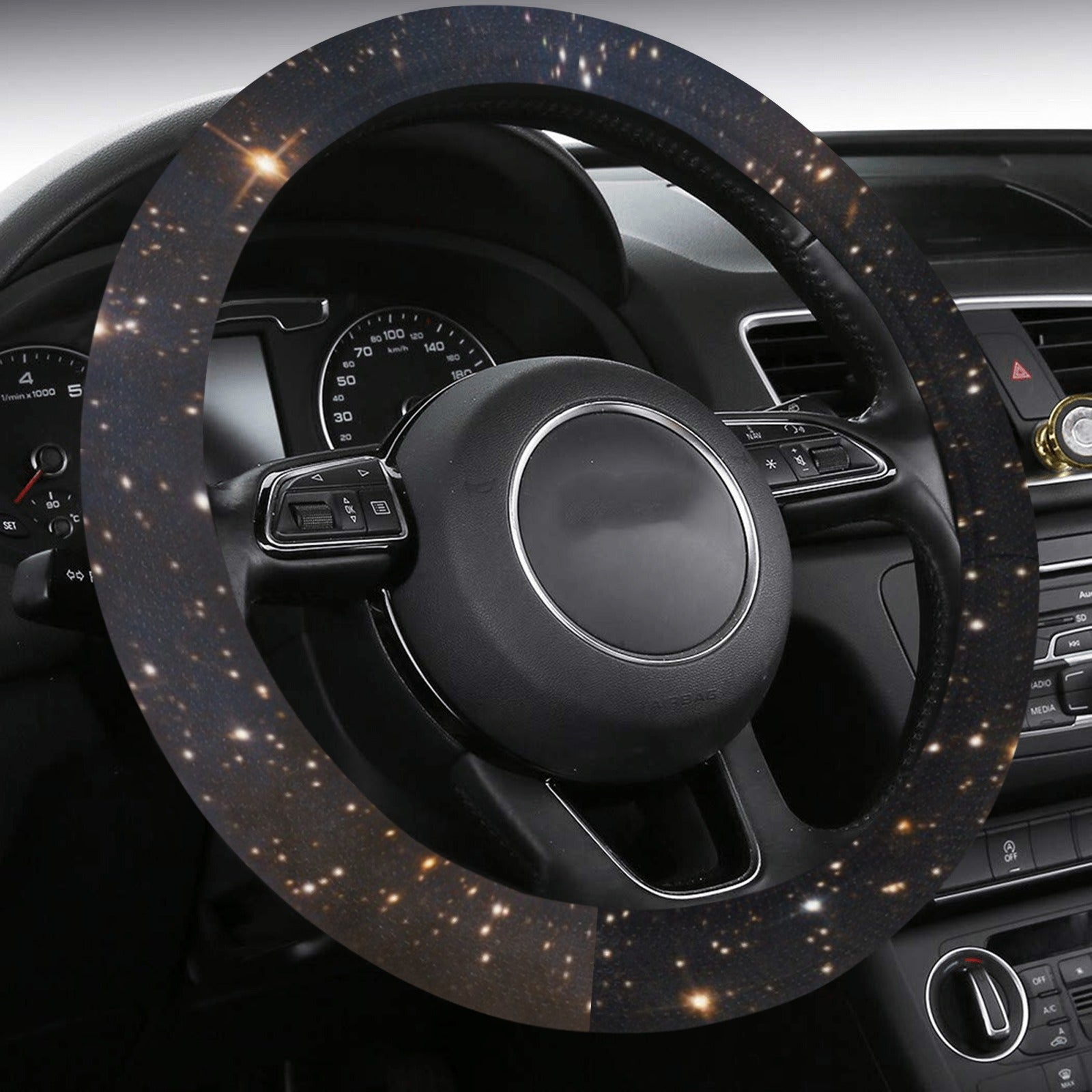 Galaxy Space Steering Wheel Cover with Anti-Slip Insert Stars Universe Steer Print Car Auto Wrap Protector Men Women Accessories Starcove Fashion