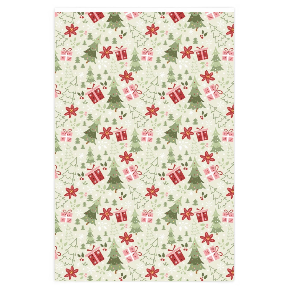 Vintage Christmas Wrapping Paper, Green Pine Trees Print Art Holiday G – Starcove Fashion vintage-christmas-wrapping-paper-green-pine-trees-print-art-holiday-g-starcove-fashion