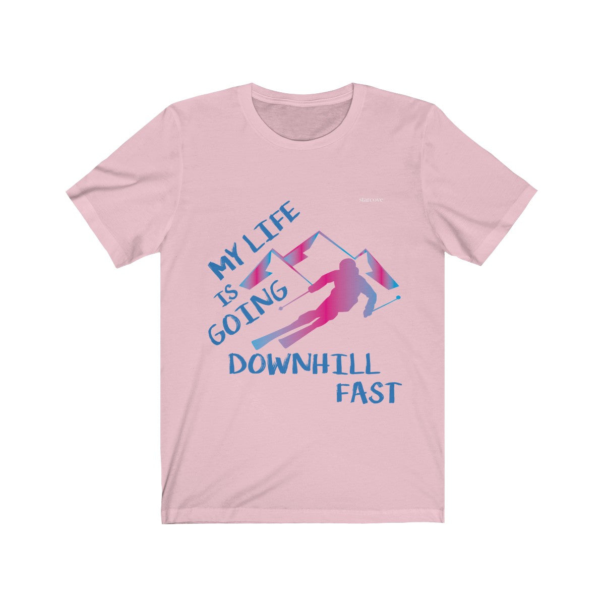 My Life is Going Downhill Fast Shirt, Funny Skiers Skiing I Love Alpine Ski Winter Sports Snow Vacation Slopes Freestyle Gift Starcove Fashion
