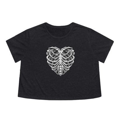 Skeleton Heart Crop Top Tshirt, Tee Women Adult Cute Aesthetic Graphic Crewneck Sexy Festival Y2K Cropped Shirt Starcove Fashion