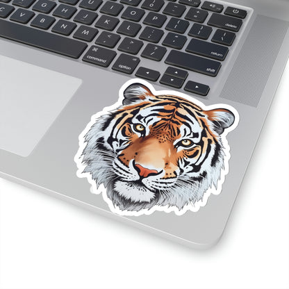 Tiger Sticker, Animal Big Cat Head Art Laptop Decal Vinyl Cute Waterbottle Tumbler Car Waterproof Bumper Aesthetic Wall Clear Starcove Fashion