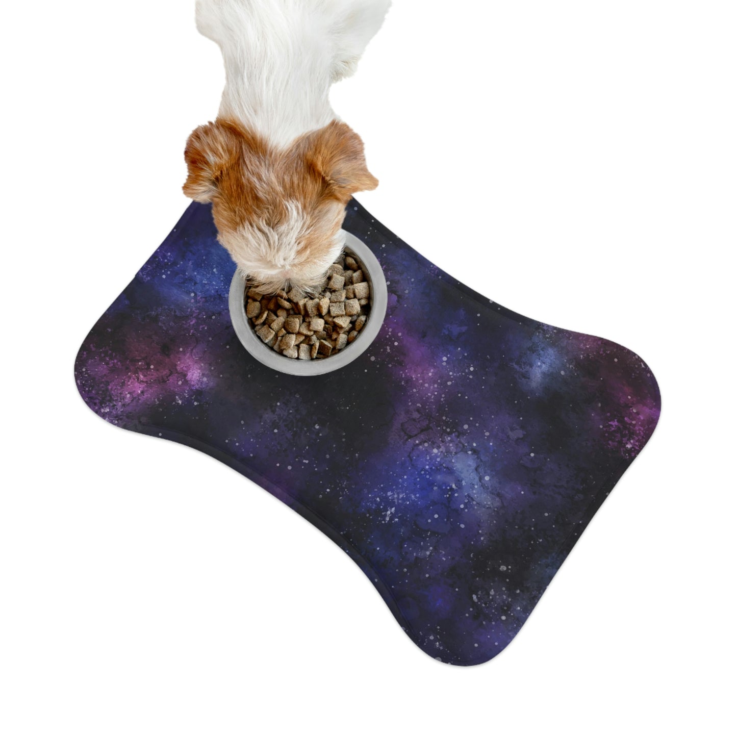 Galaxy Pet Food Mat, Space Universe Dog Cat Bowl Dish Small Large New Feeding Portable Bone Fish Placemat Lover Gift