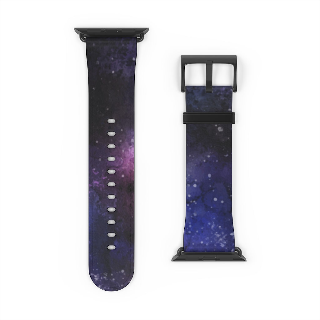 Galaxy Watch Band, Stars Constellation Space Apple  iWatch Designer Vegan Faux Leather 38mm 40mm 42mm 44mm Size Series 1 2 3 4 5 Strap Starcove Fashion